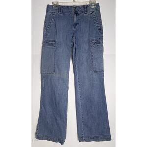 Tommy Hilfiger Women’s 4 Wide Leg Baggy Carpenter Blue Jeans Vintage 90s Y2K New